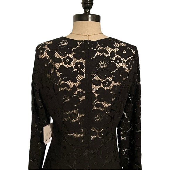 Laundry by Shelli Segal Long Sleeve Lace Dress With Horsehair Hem - Size 8 - NWT - Picture 8 of 9